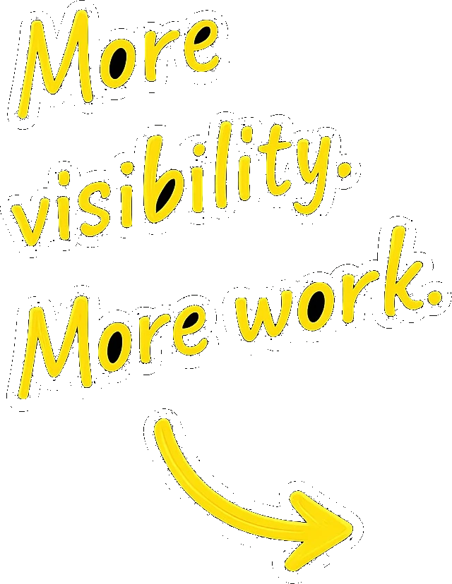 More visibility. More work.